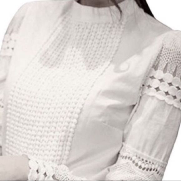 Gorgeous White Lace Crochet Blouse Small-XXL - Picture 5 of 8